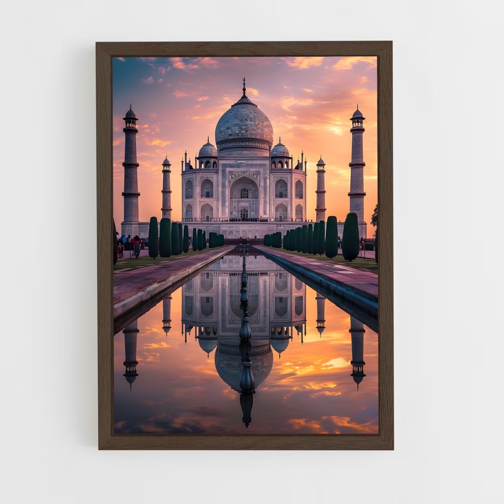 taj-mahal-5 cadre Bois foncé