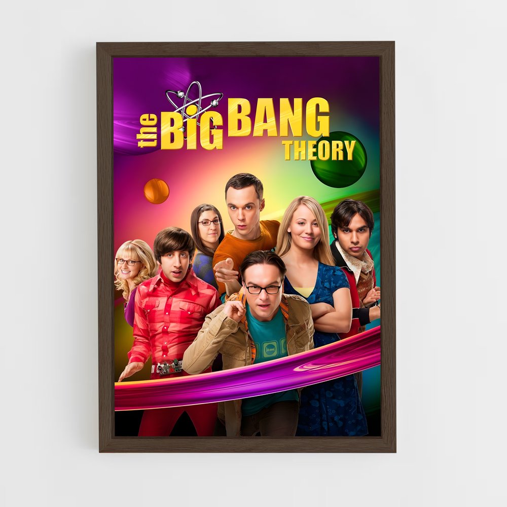 the-big-bang-theory-2 cadre Bois foncé