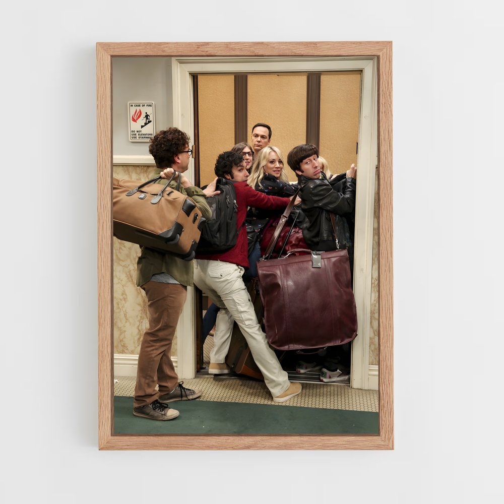 the-big-bang-theory-4 cadre Bois clair