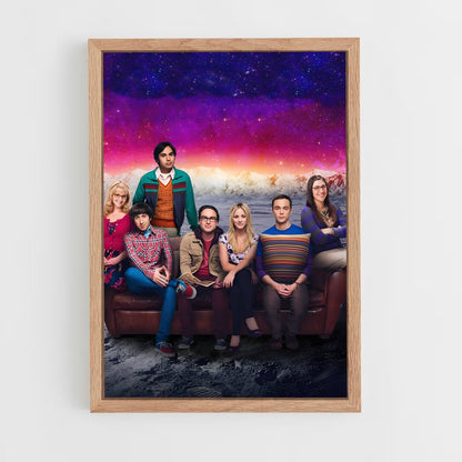 the-big-bang-theory-9 cadre Bois clair