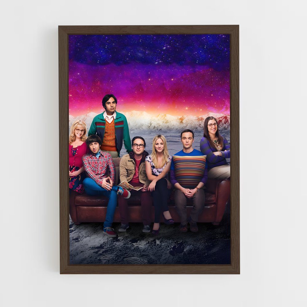 the-big-bang-theory-9 cadre Bois foncé