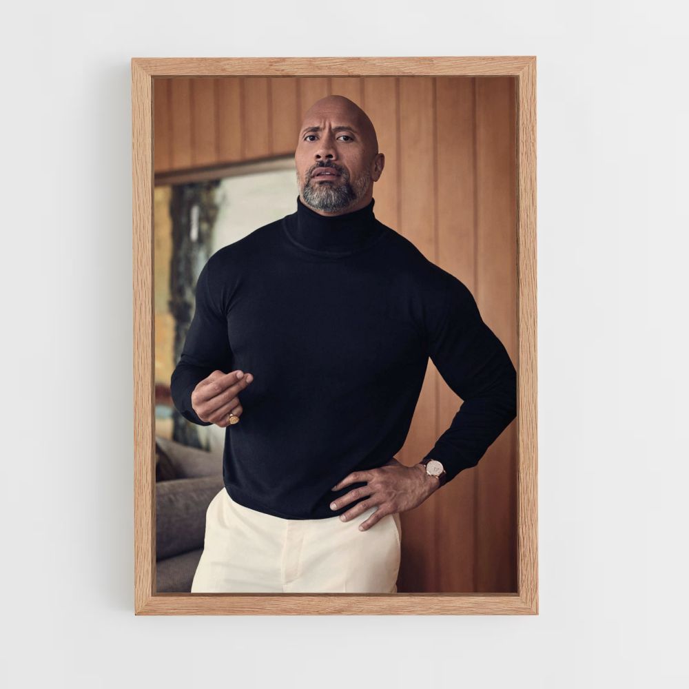 Póster Dwayne Johnson con clase