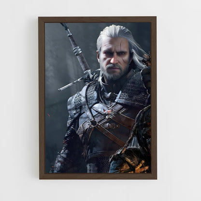 the-witcher-3 cadre Bois foncé