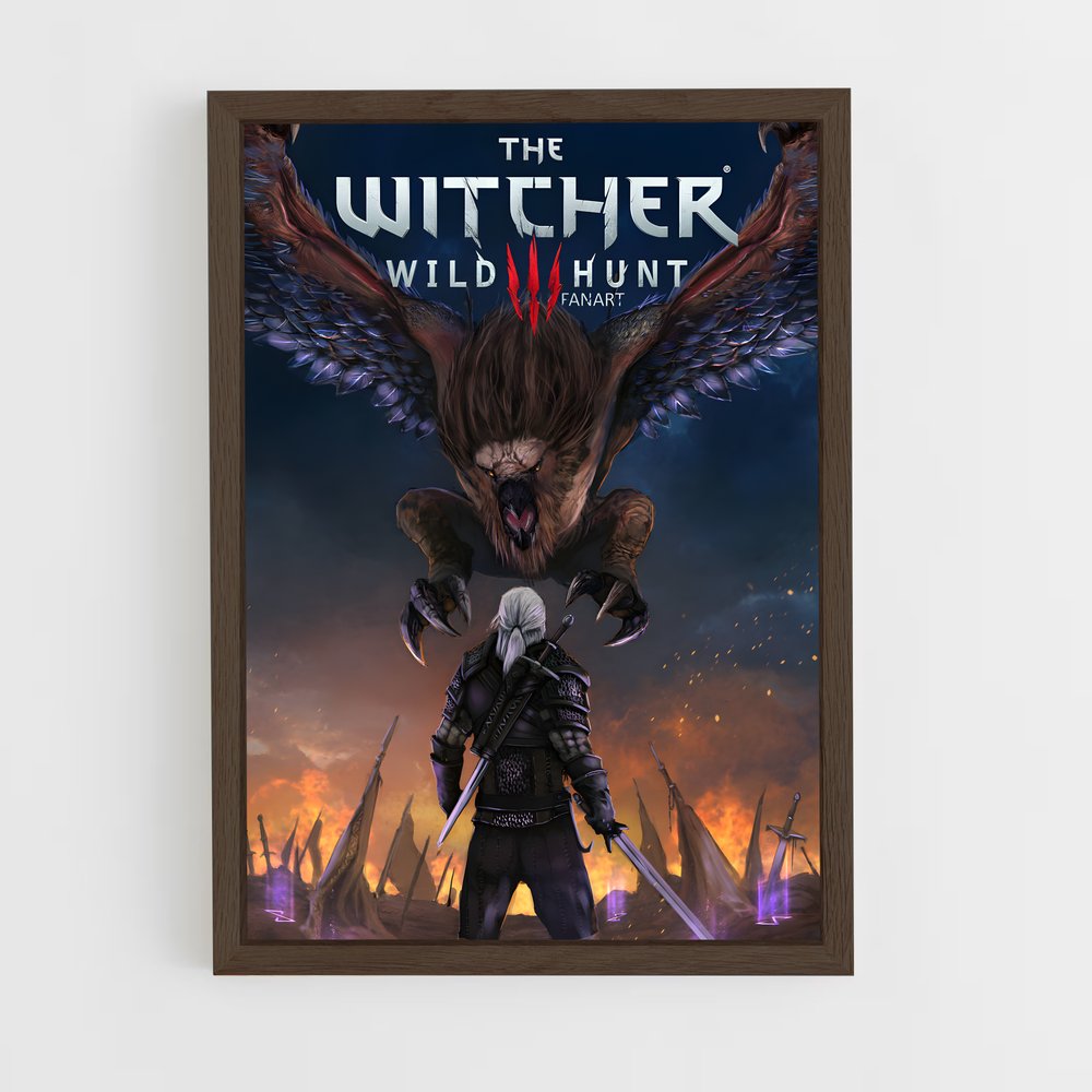 the-witcher-4 cadre Bois foncé