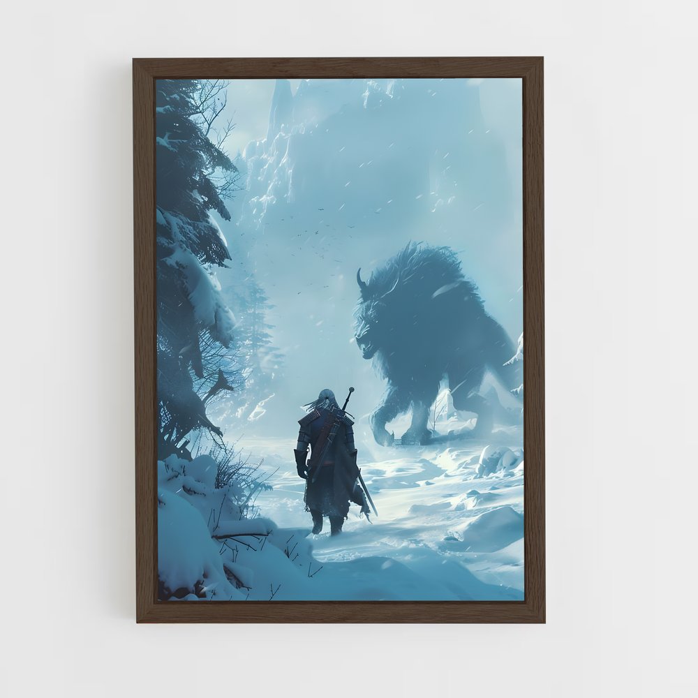 the-witcher-9 cadre Bois foncé
