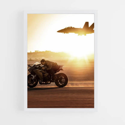 Póster Top Gun Moto Avión