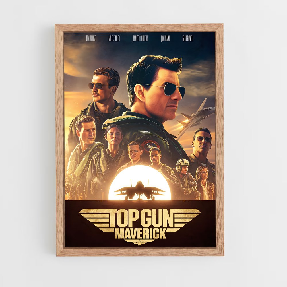 top-gun-9 cadre Bois clair
