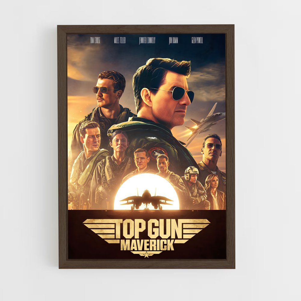 top-gun-9 cadre Bois foncé