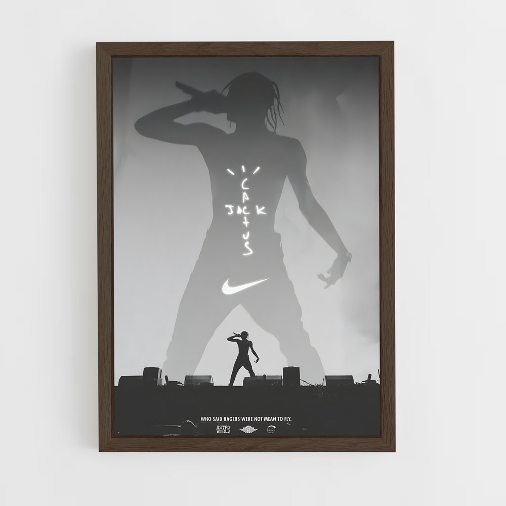 travis-scott-1 cadre Bois foncé