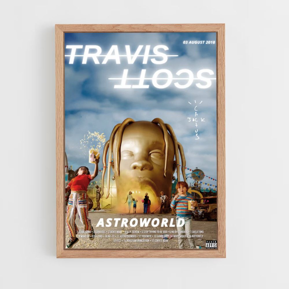 Póster Travis Scott Oro