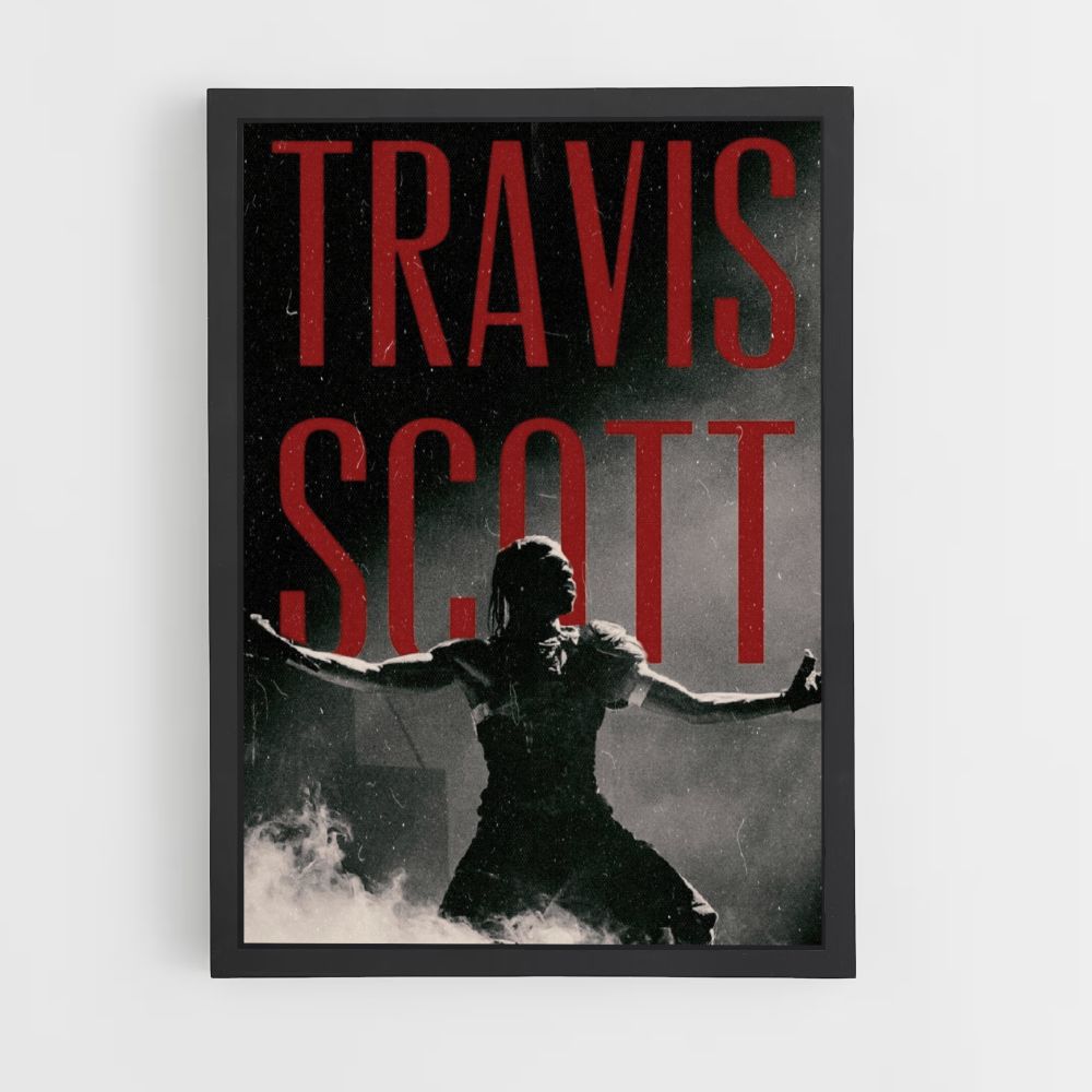 Póster Travis Scott Rojo