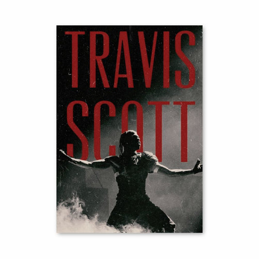 Póster Travis Scott Rojo