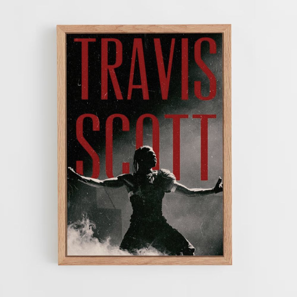 Póster Travis Scott Rojo