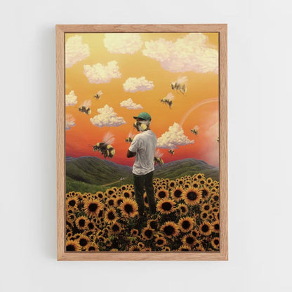 Póster Abejas Girasol