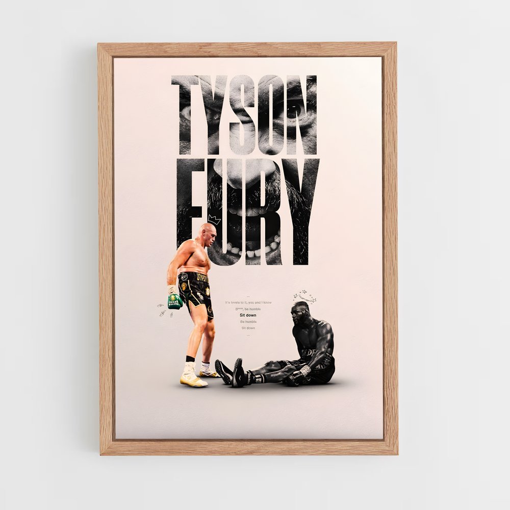 tyson-fury-4 cadre Bois clair