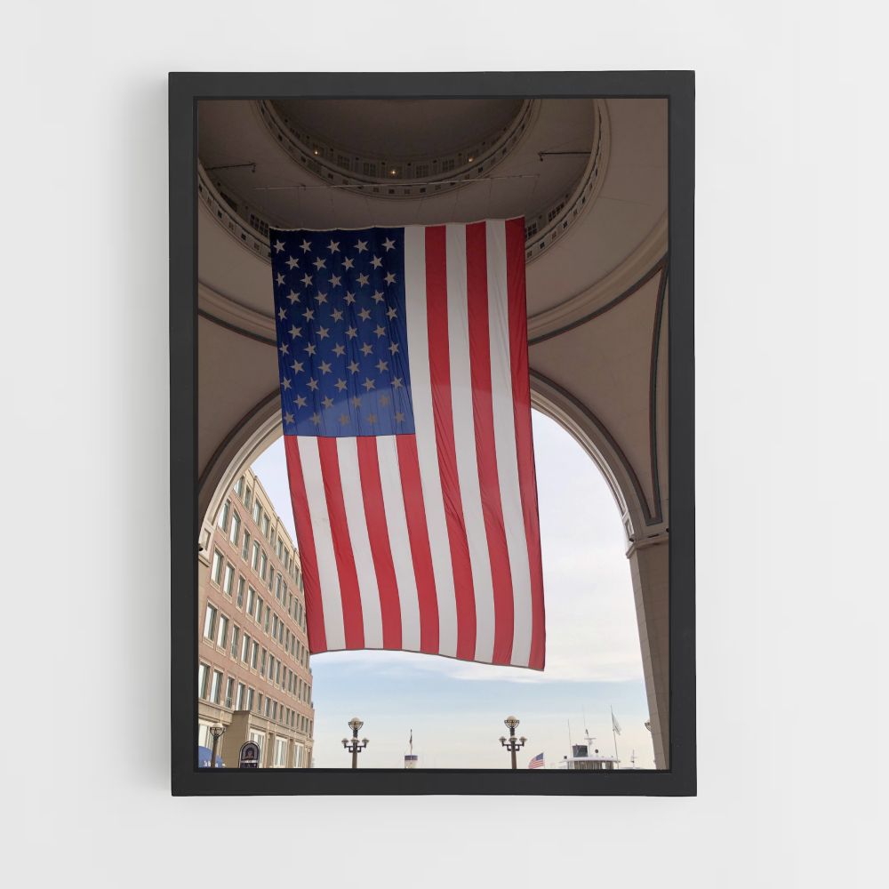 Bandera de Estados Unidos Póster