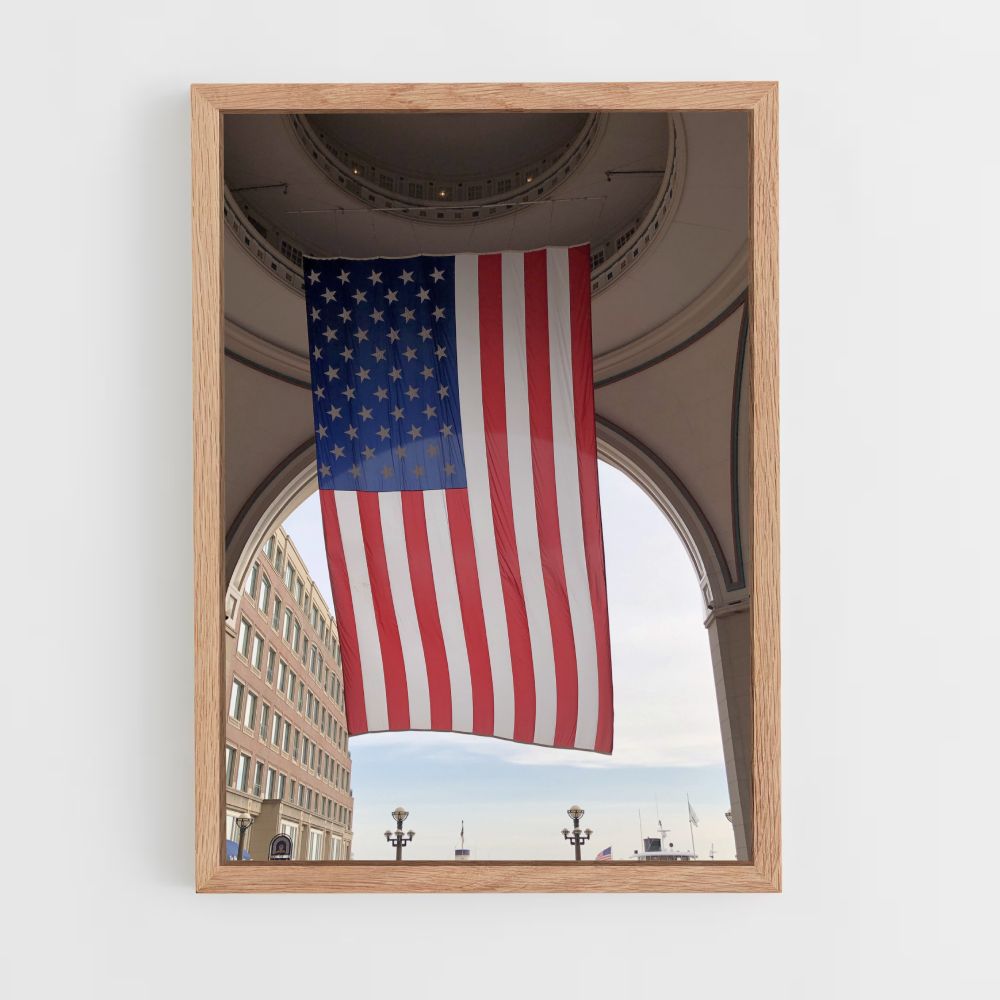 Bandera de Estados Unidos Póster