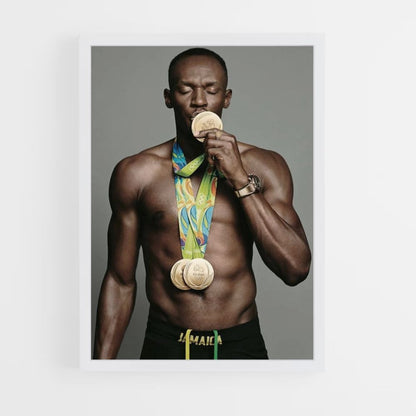 Póster Medalla Usain Bolt