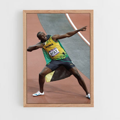 Celebración de Usain Bolt Póster