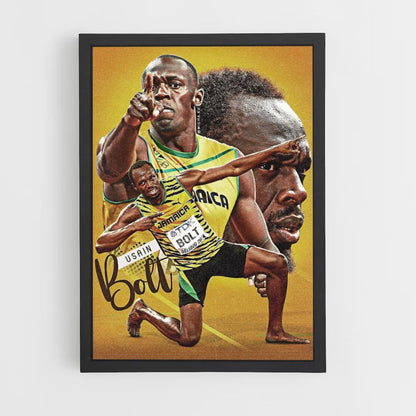 Cartel Usain Bolt Amarillo