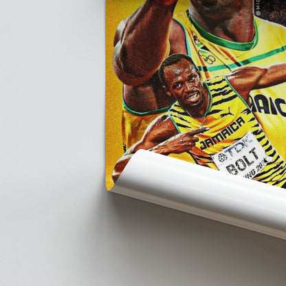 Cartel Usain Bolt Amarillo