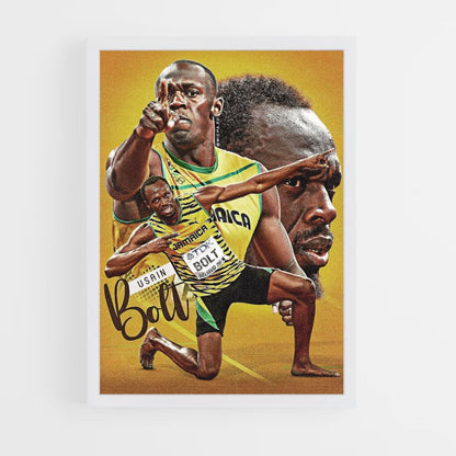 Cartel Usain Bolt Amarillo