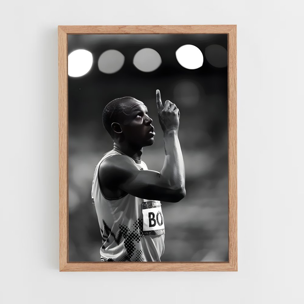 usain-bolt-7 cadre Bois clair