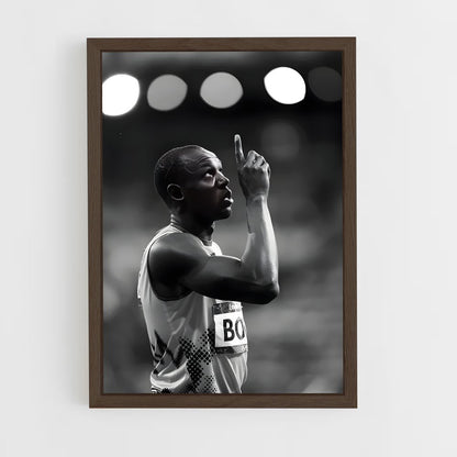 usain-bolt-7 cadre Bois foncé