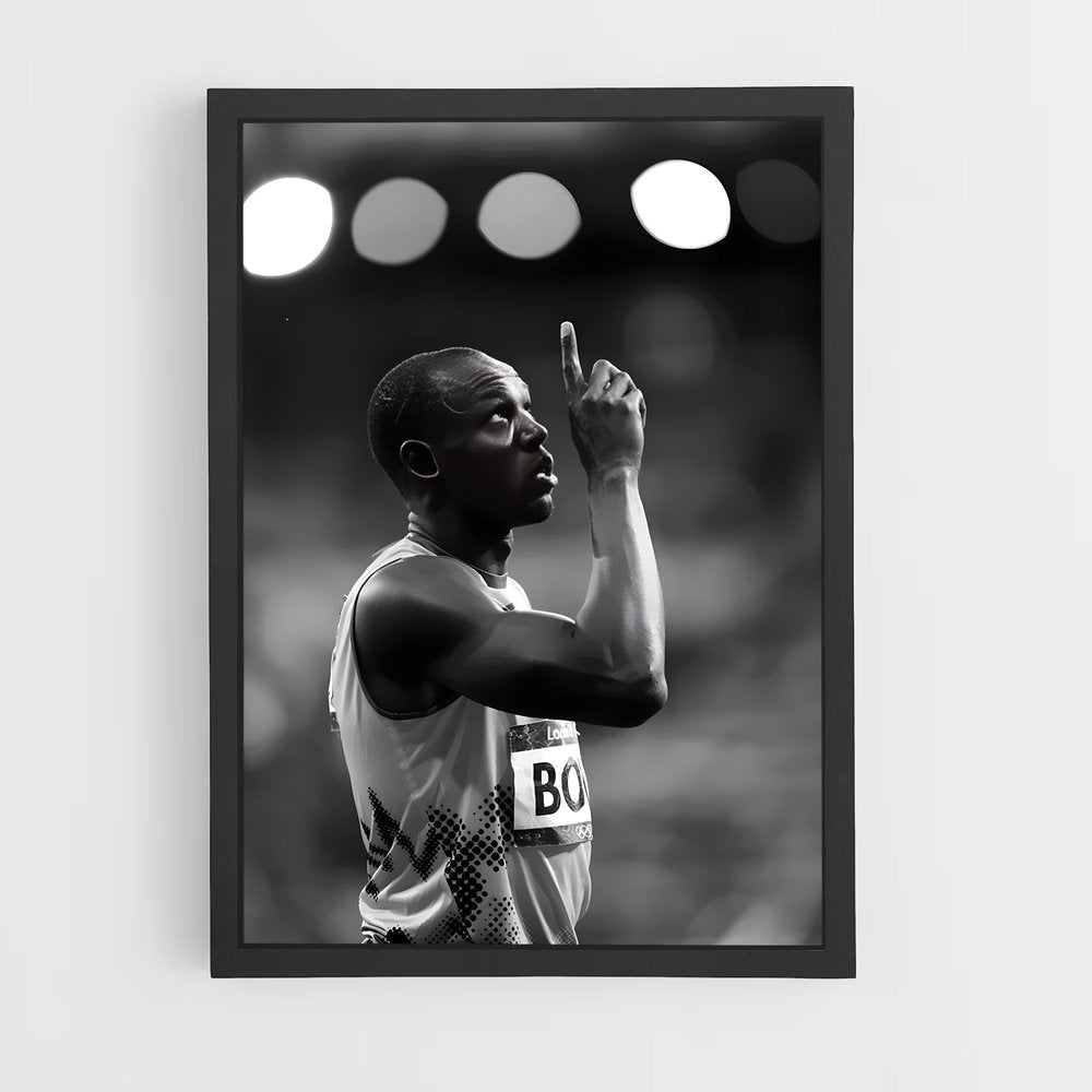 usain-bolt-7 cadre Noir