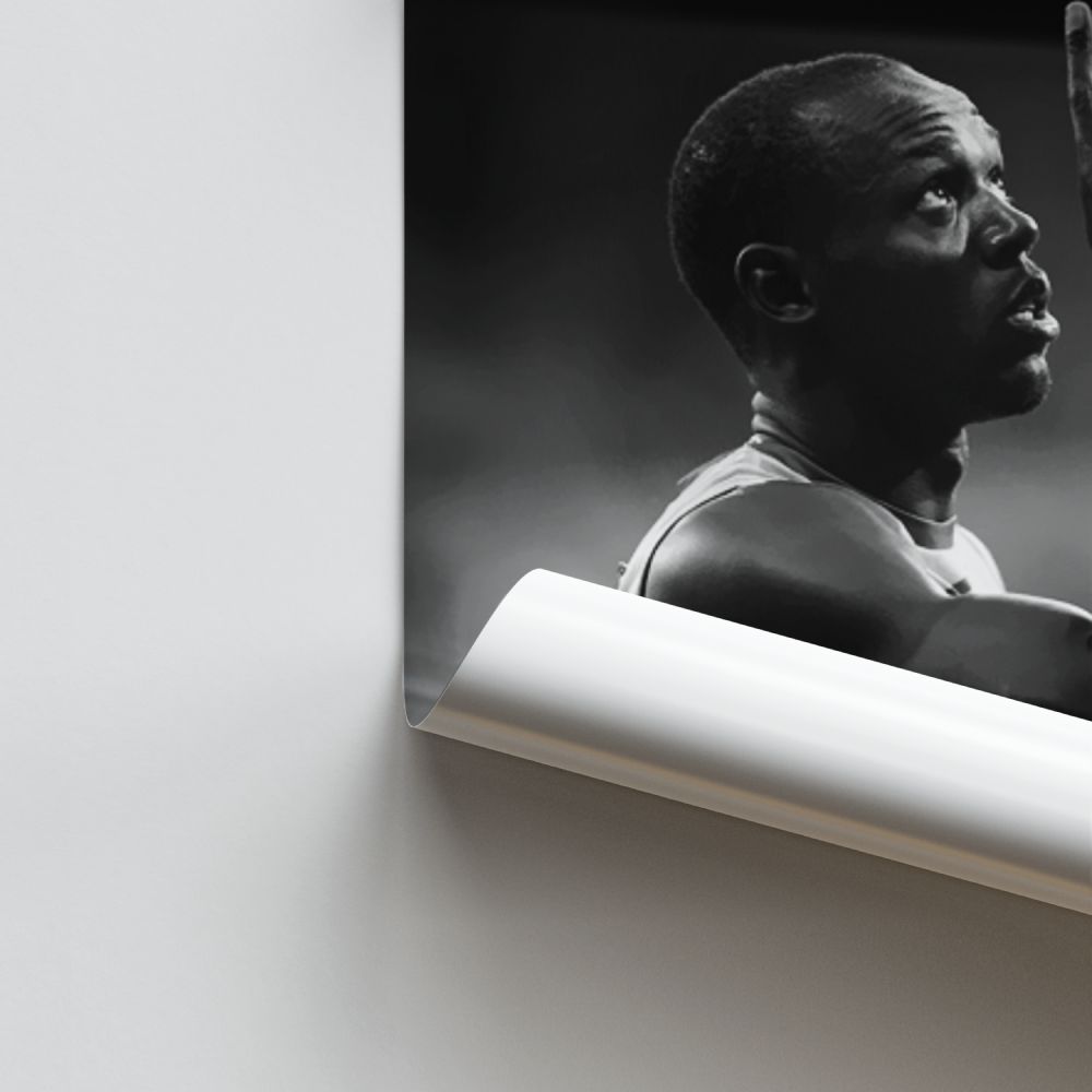 Póster Usain Bolt Blanco y Negro