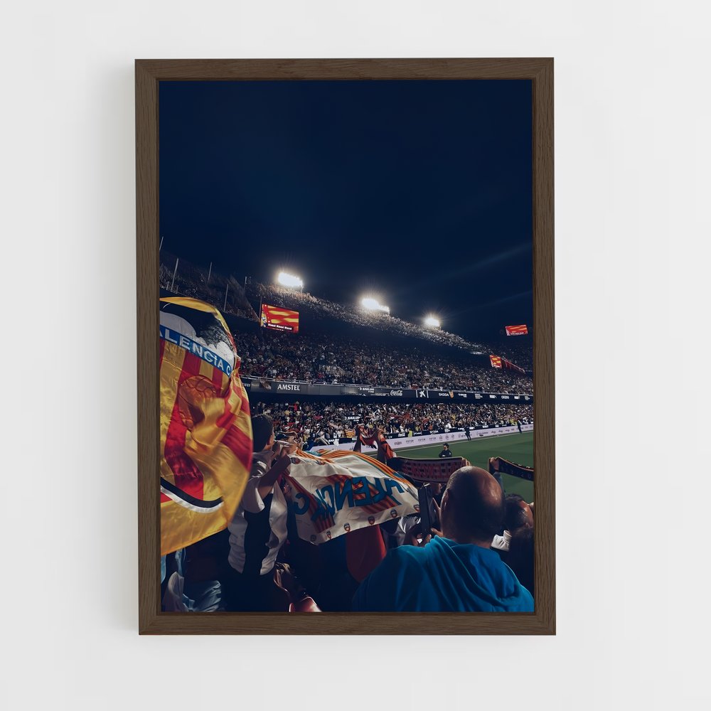 valencia-cf-9 cadre Bois foncé