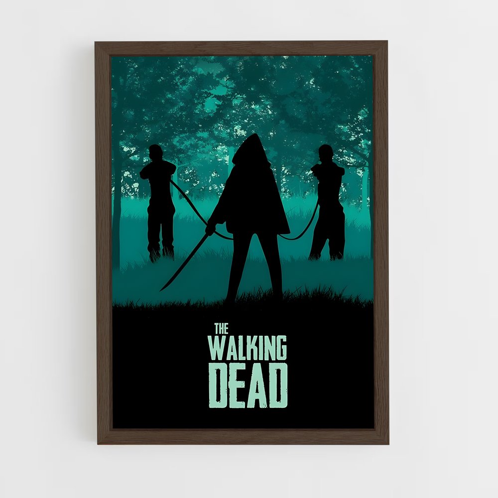 walking-dead-10 cadre Bois foncé