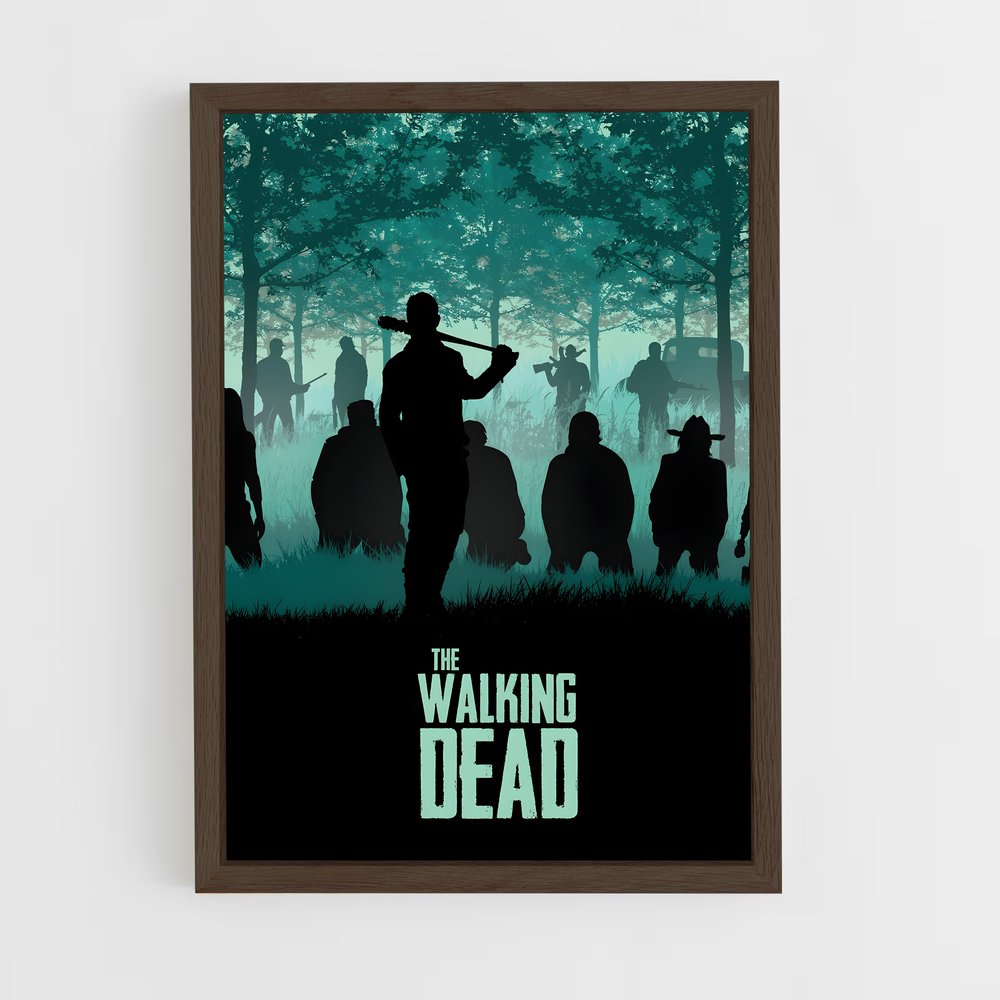 walking-dead-14 cadre Bois foncé
