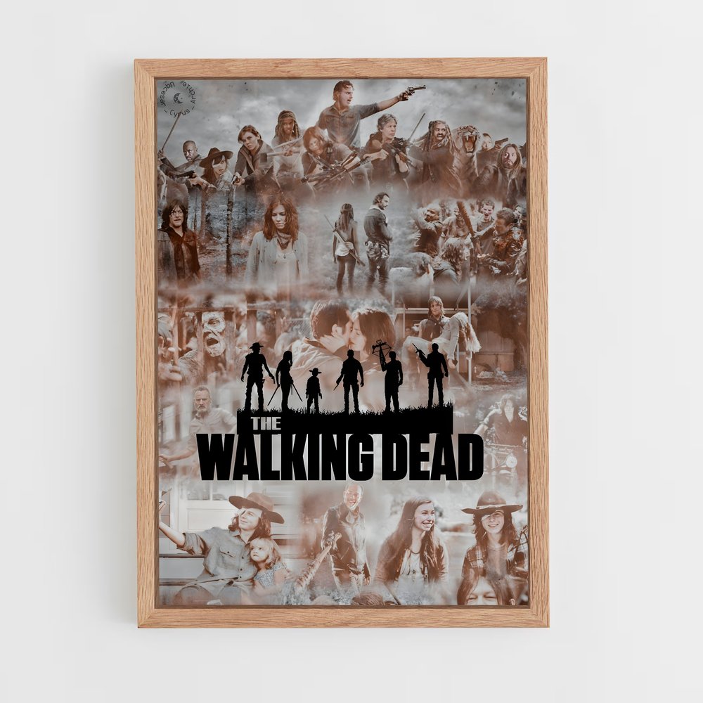 walking-dead-16 cadre Bois clair