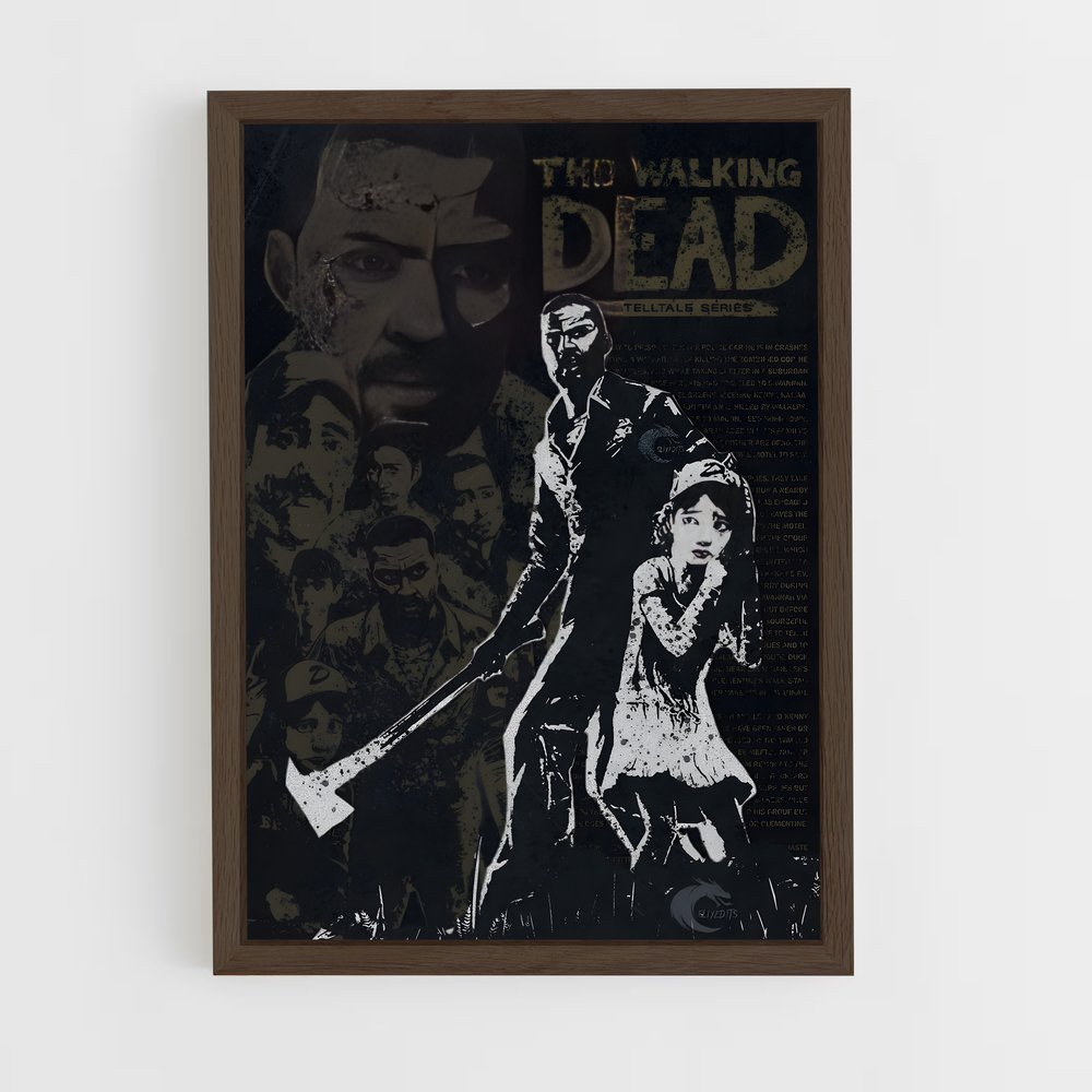 walking-dead-22 cadre Bois foncé