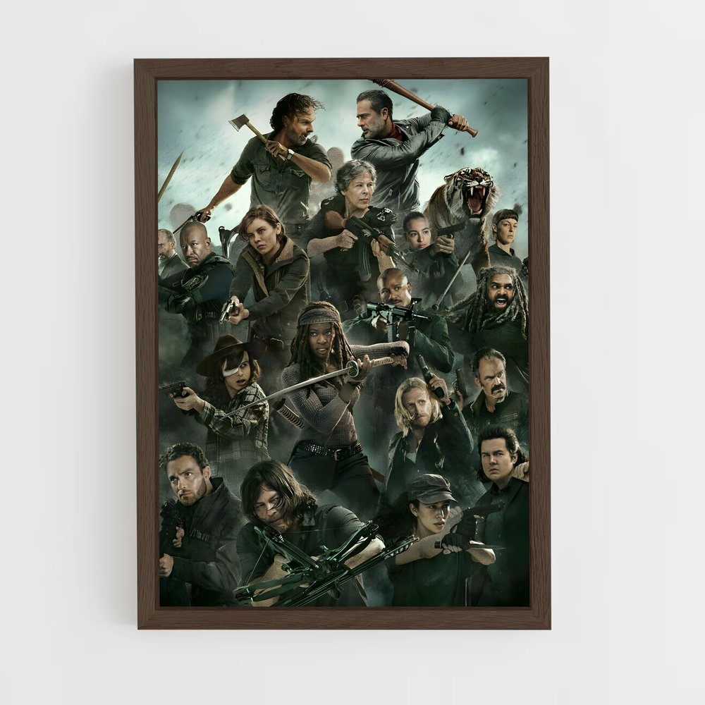walking-dead-4 cadre Bois foncé