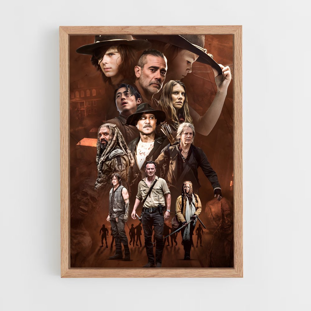 walking-dead-5 cadre Bois clair