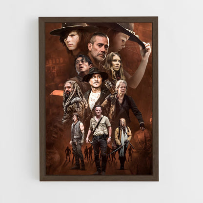 walking-dead-5 cadre Bois foncé