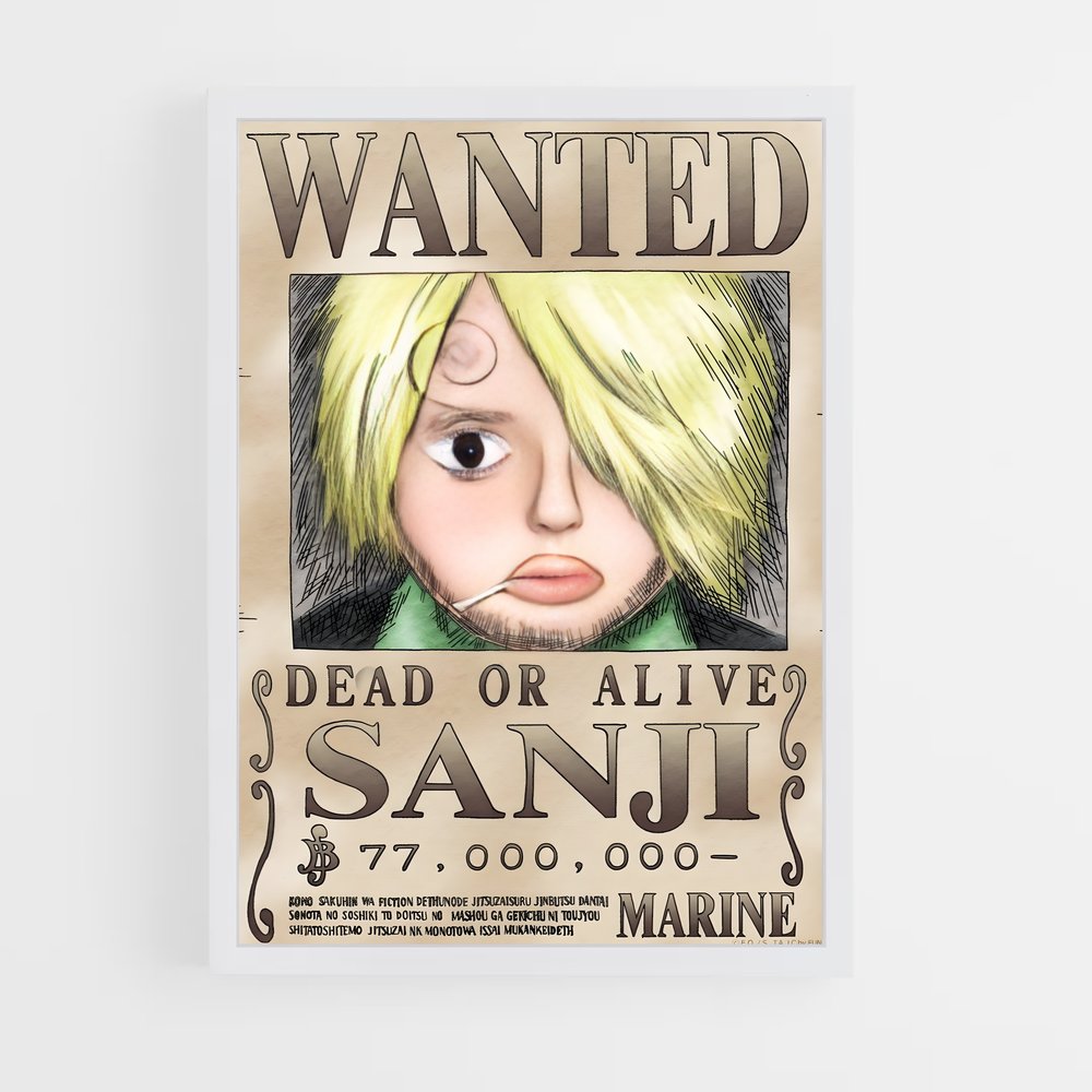 wanted-one-piece-5 cadre Blanc