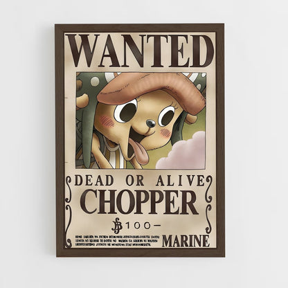 wanted-one-piece-9 cadre Bois foncé