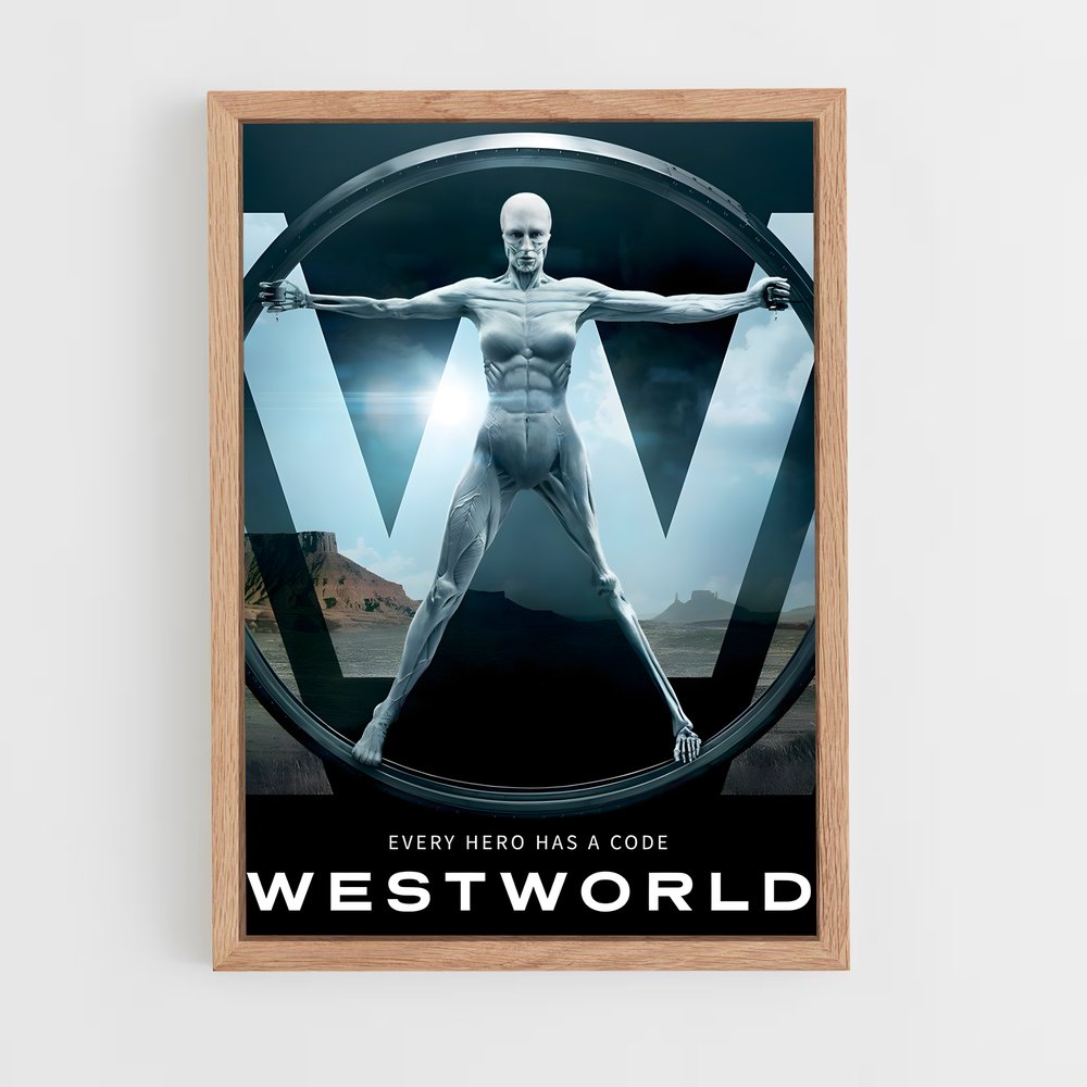 westworld-1 cadre Bois clair