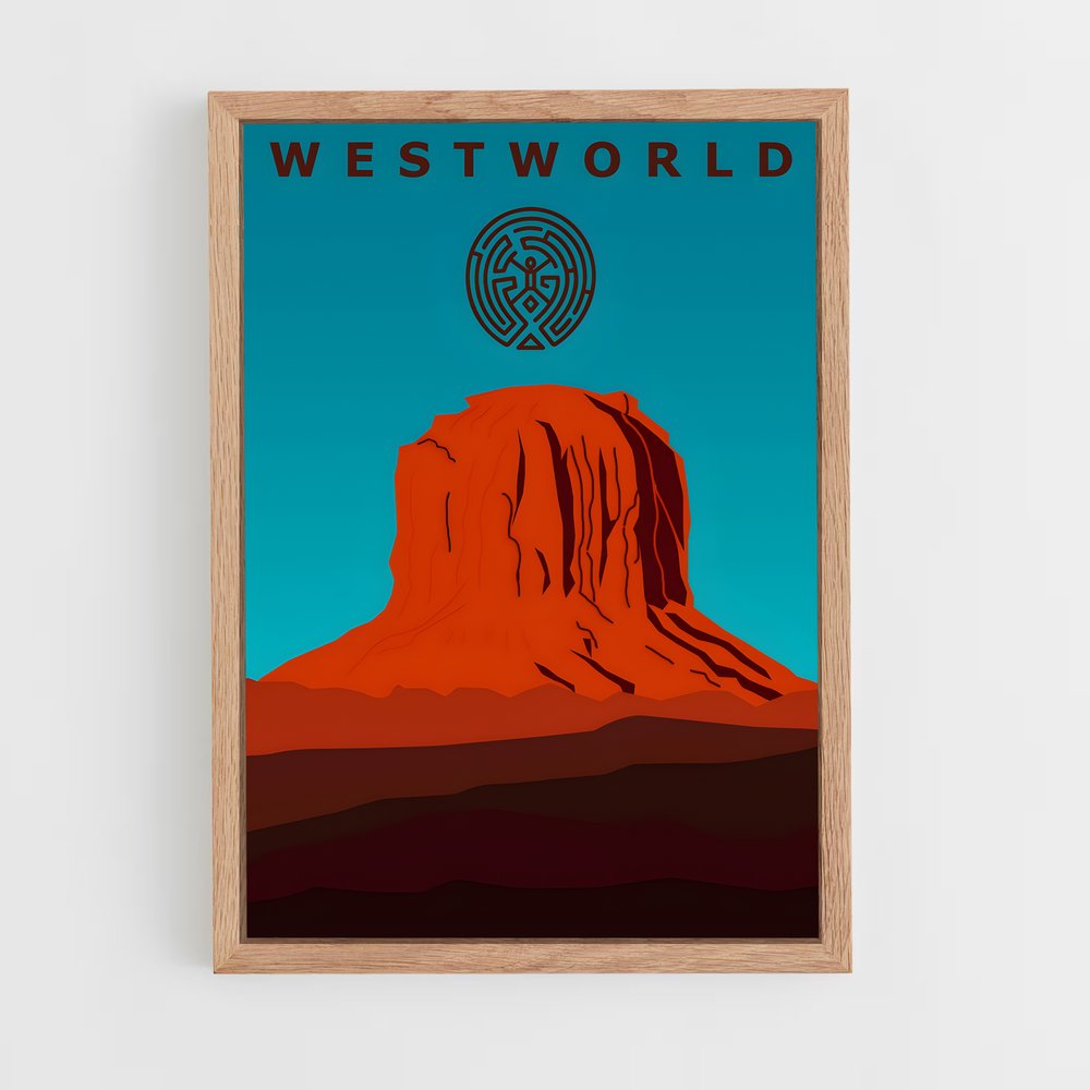 westworld-3 cadre Bois clair