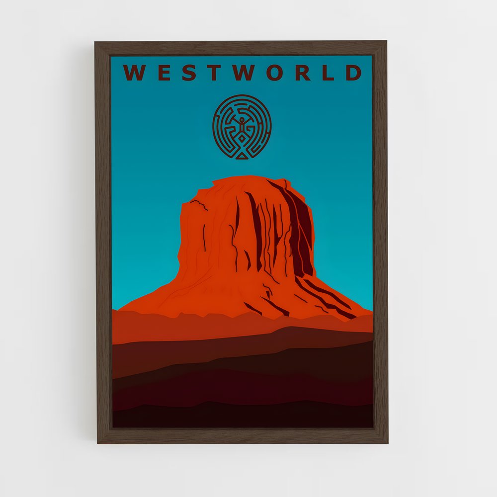 westworld-3 cadre Bois foncé