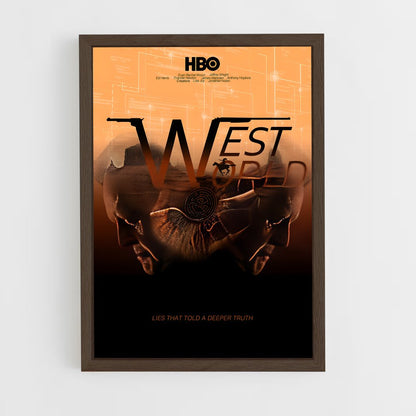 westworld-5 cadre Bois foncé