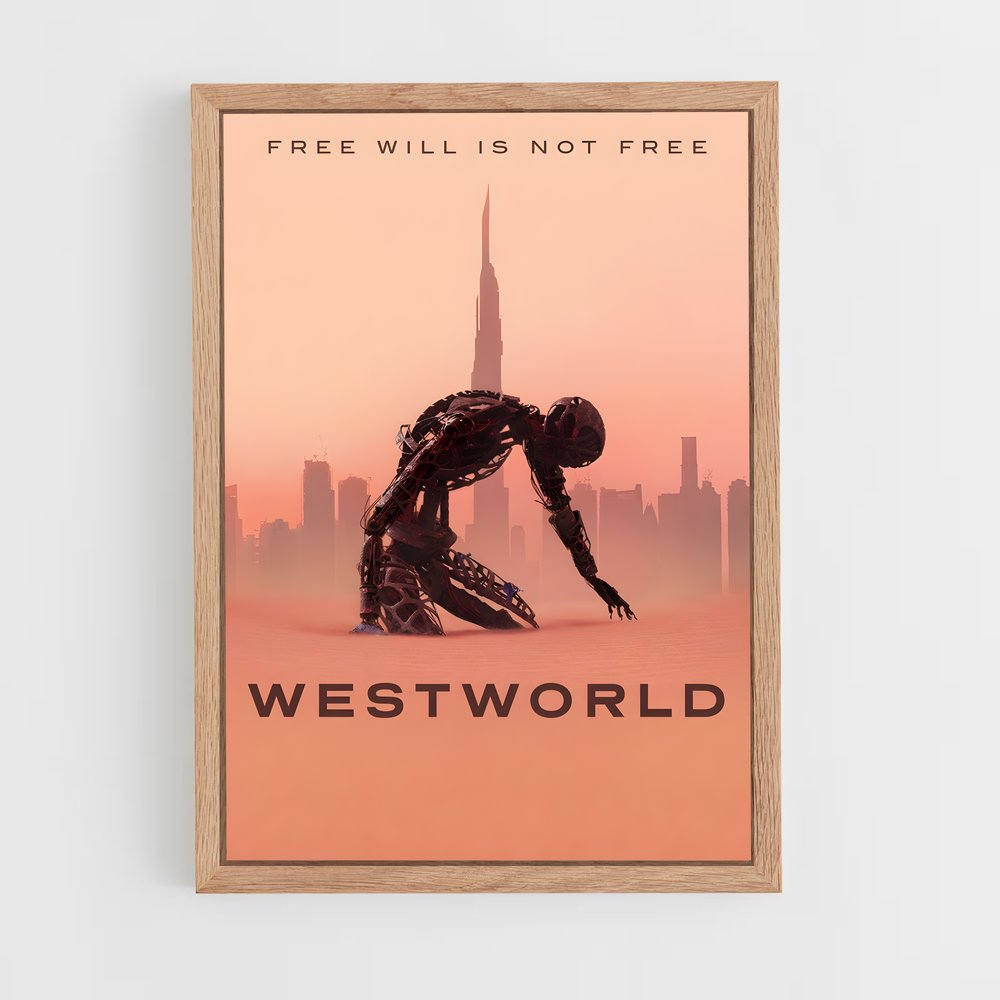 westworld-6 cadre Bois clair