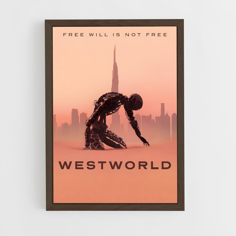 westworld-6 cadre Bois foncé