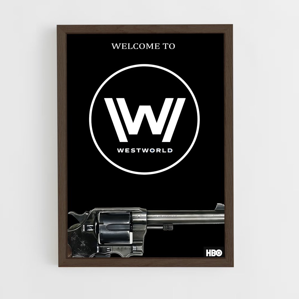 westworld-7 cadre Bois foncé