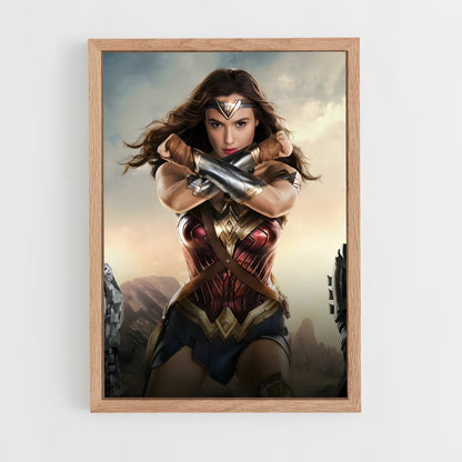 wonder-woman-8 cadre Bois clair