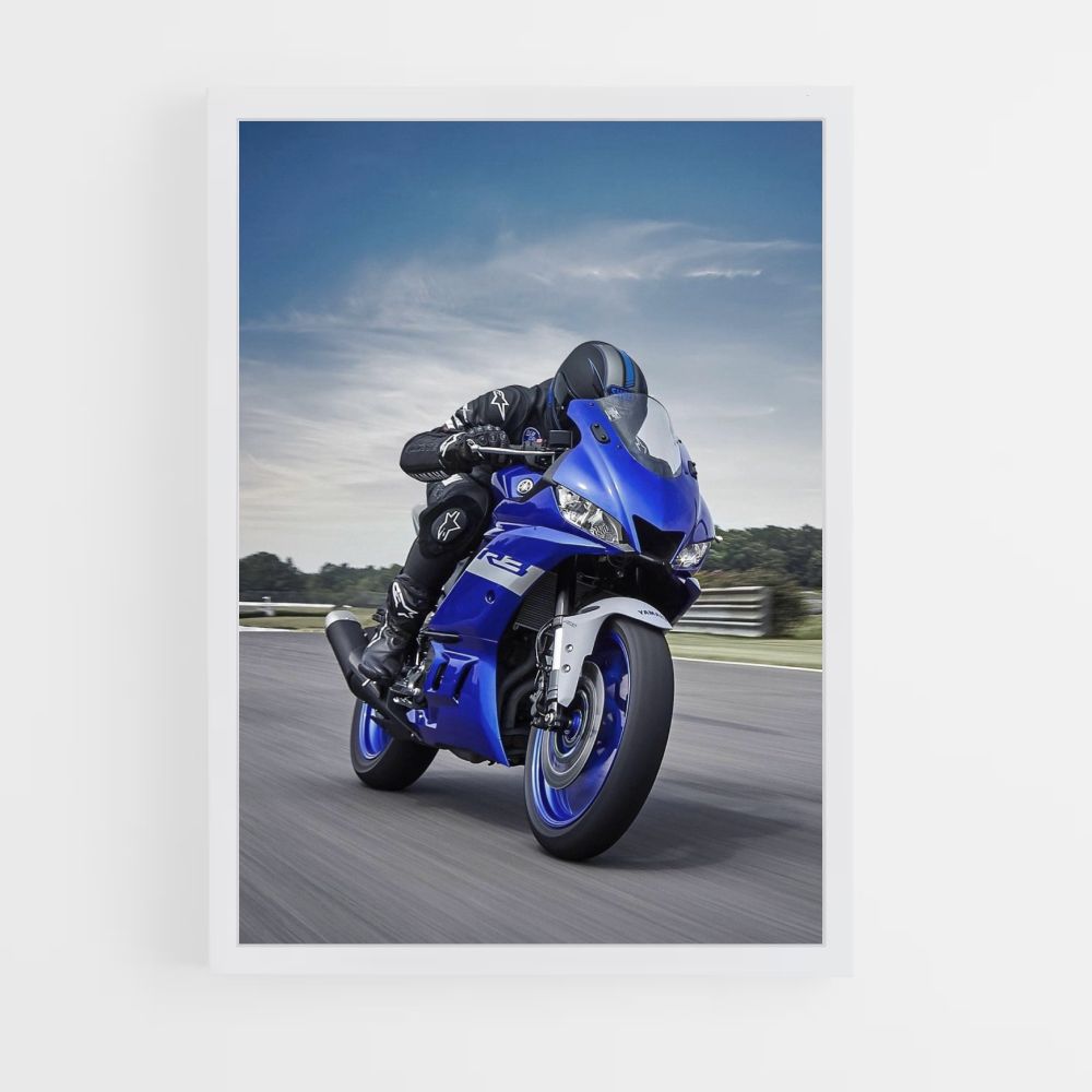 Póster Yamaha Azul