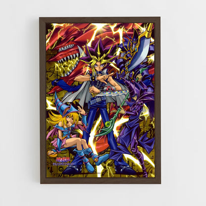 yu-gi-oh-3 cadre Bois foncé